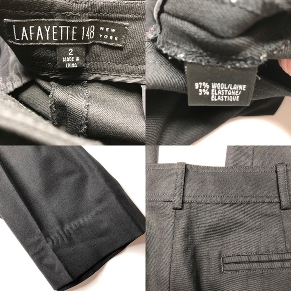 Lafayette 148 Black Wool Pants Slacks Career Office Professional Wear - Picture 8 of 8